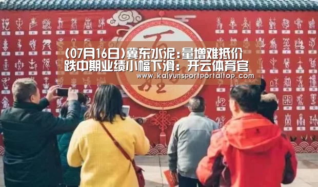 (07月16日)冀东水泥:量增难抵价跌中期业绩小幅下滑:开云体育官网(图2) 开云体育官方